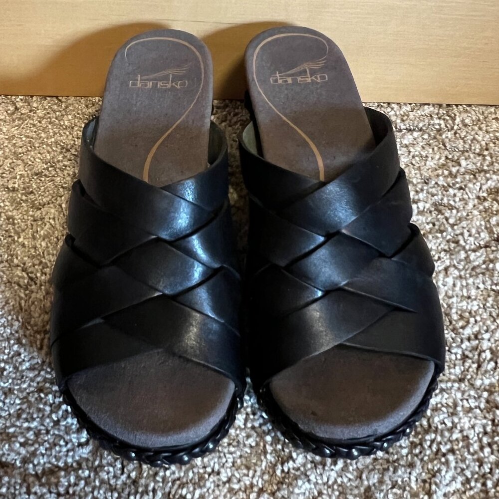 Dansko Black Leather Sandals: Size 36 (US Size 5 1/2)